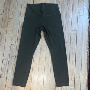 Lululemon size 8 Olive Green High-Waisted Leggings aligns